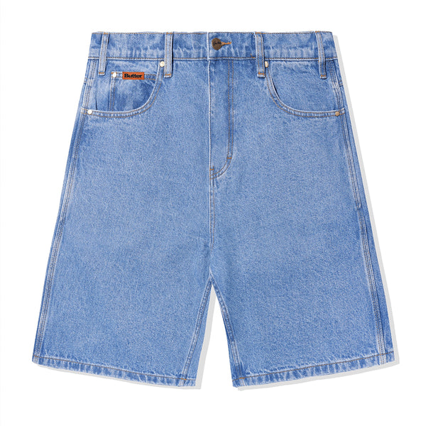 Butter Baggy Denim Shorts - Washed Indigo - Streetart.fr